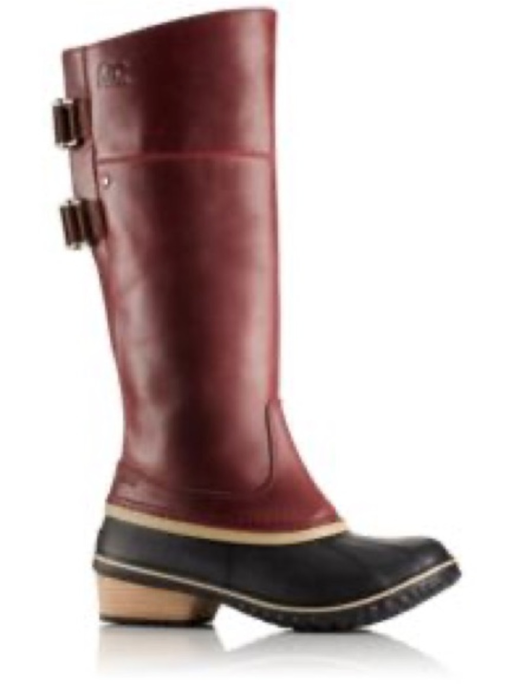 Sorel Slimpack Riding Tall II Waterproof Boot - Burgundy/Black 7